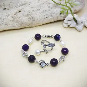 SHS49 Set Gelang Cincin Mutiara Air Tawar