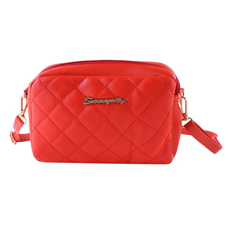 Fashion Women PU Leather Bags Messenger Bag Shoulder Crossbody Bag Chain Bag 3