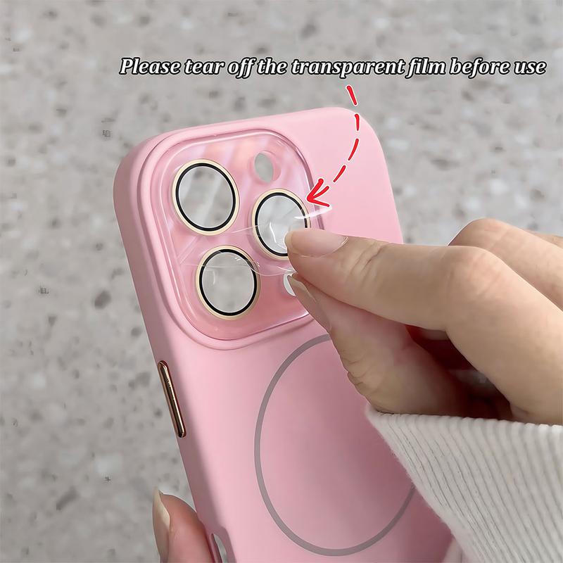 Premium Soft Casing with Magsafe Magnetic Matte Pink Silicone Case For iPhone 13 11 12 14 16 15 PRO MAX 15PLUS Black Titanium Color Cover 5