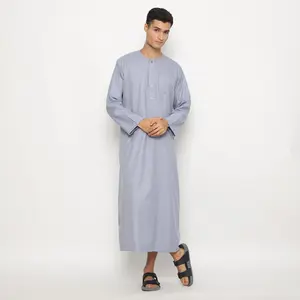 SHOHIB GAMIS JUBAH PRIA TAIF LENGAN PANJANG Katun Muslim Dewasa