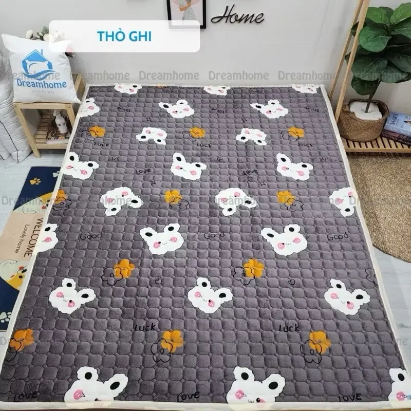 ￼Thảm nỉ nhung YUKI , thảm lông cừu trải giường YUKI