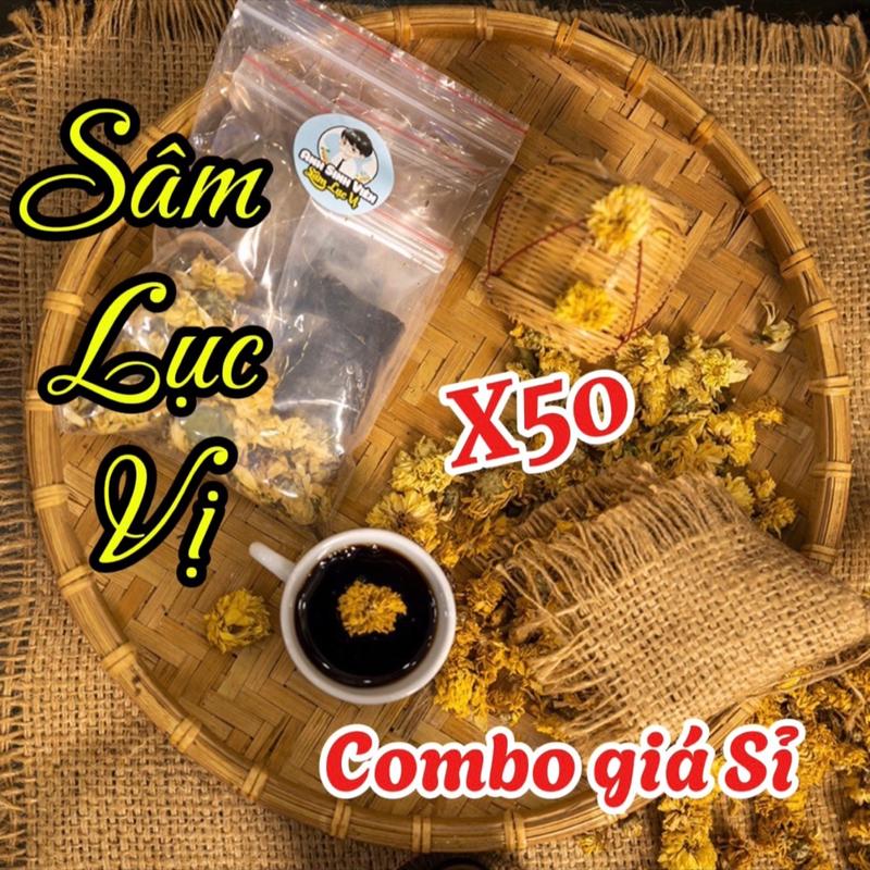 ( Tặng túi Đệm ) Sâm Lục Vị Anh Sinh Viên Combo 50 Set Nguyên Liệu Trà giá sỉ 1 Set nấu được 10 lít Nước Trà Tea Chè 50 gói nấu 500 lít