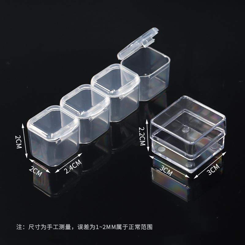Nail jewelry storage box Large capacity drill box Detachable transparent jewelry box Nail drill tool nail plate box 3
