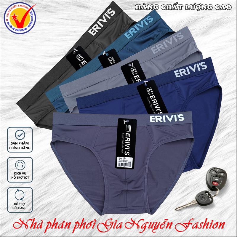 [HÀNG CHẤT LƯỢNG CAO] Set 5 quần lót nam ERIVIS Việt Nam, thun lạnh 4 chiều