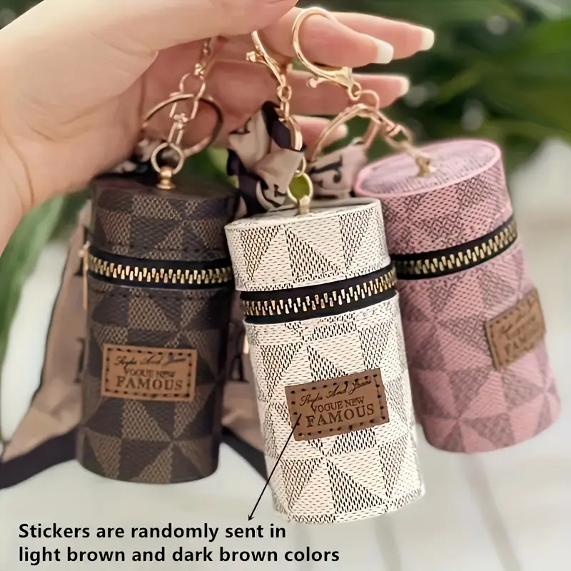 Vintage Retro Coin Purse - Mini, Secure Zipper, Multifunctional Pouch with Stylish Scarf Accent - Compact & Portable Cosmetic Bag for Lipstick & Essentials