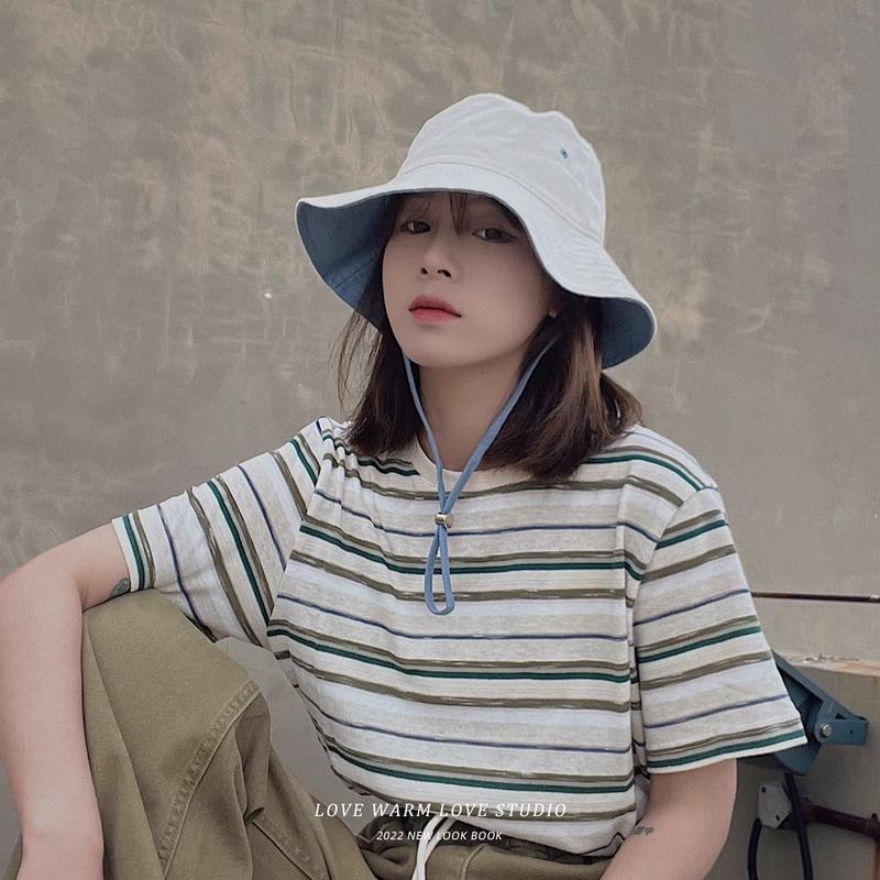 Mũ tai bèo nón bucket cột dây  phong cách unisex mẫu mới hàng có sẵn 6