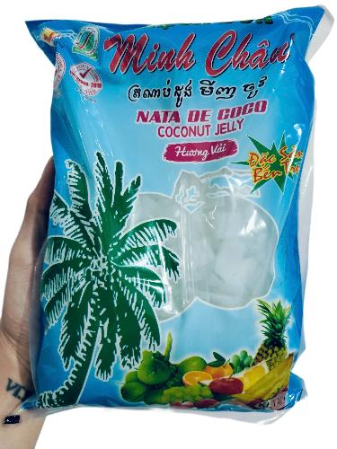 Chính Hãng 1Kg Thạch Dừa Minh Châu Túi Thơm Ngon Đặc Sản Bến Tre