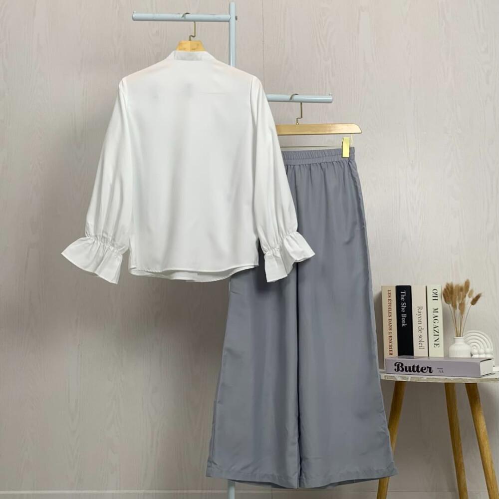 [NEW]Asaya Setelan dua potong yang stylish dan simpel: atasan + celana longgar