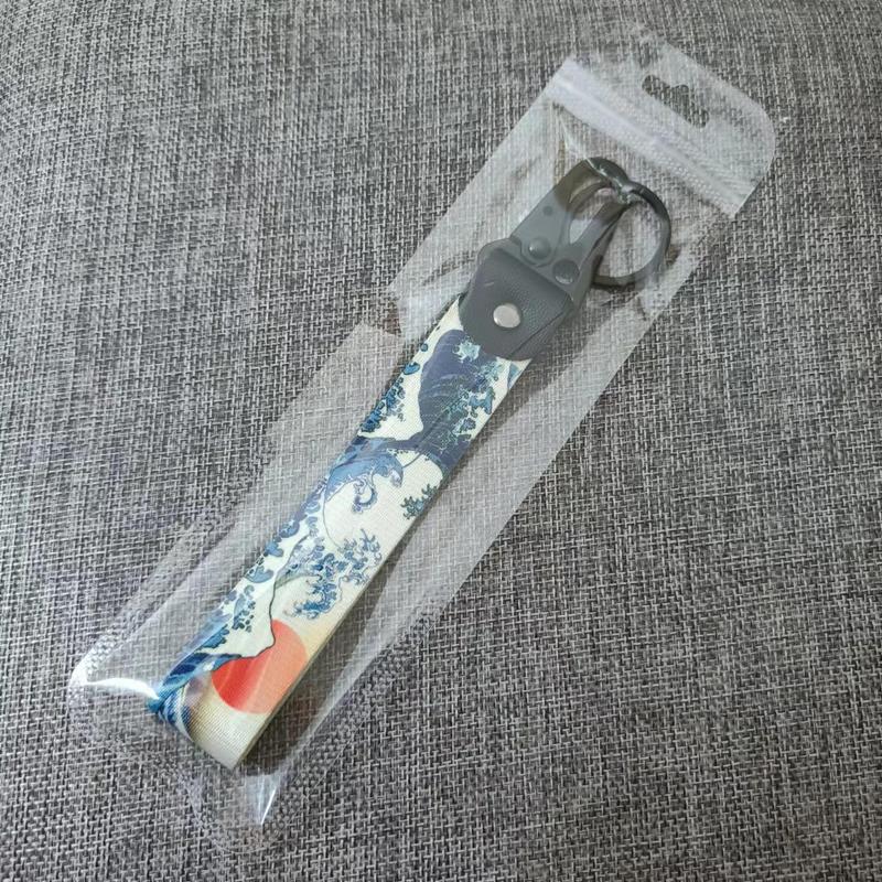 Car Keychain, Cartoon Wave Pattern Vehicle Decorative Keychain, Car Interior Decoration Accessories 3