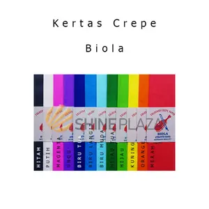 Kertas Krep Klobot Hiasan Lembaran Biola Warna Warni - Crepe Decoration Paper Acara Undangan