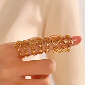 Cincin Titanium Huruf Dapat Disesuaikan