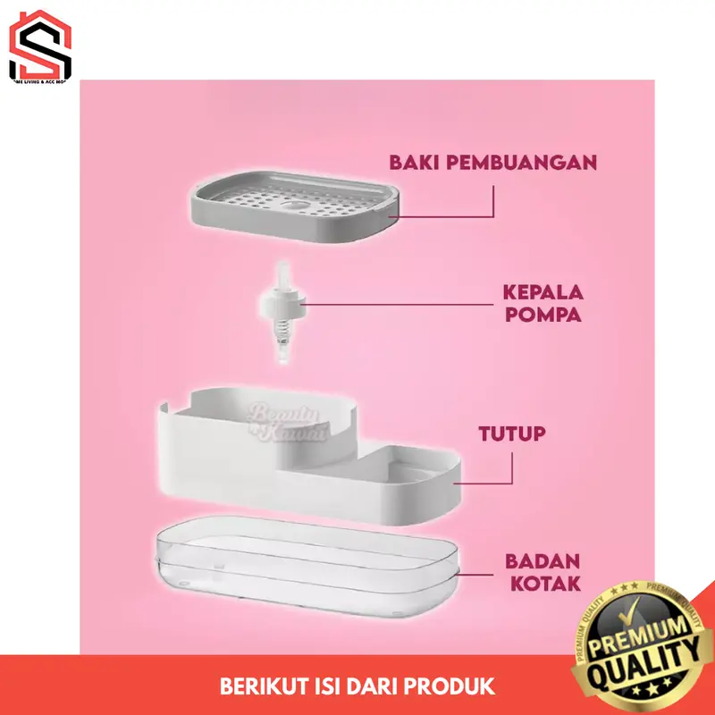 Tempat Sabun Cuci Piring Aesthetic Otomatis Pumpable Dispenser Soap Praktis Efisien 4