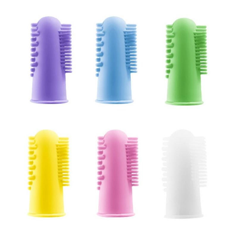 Product Introduction of Practical Silicone Pet Finger Toothbrush Bite Resistant Soft Cats Mouth Cleaner 360° Cleaning Pet Teeth Cleaning Fingertips for Cats Dogs 10
