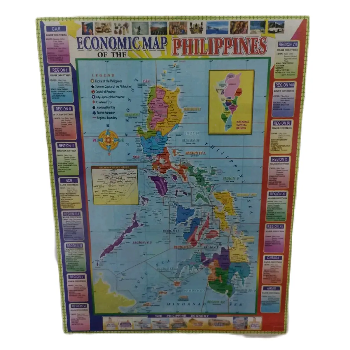 PHILIPPINE Political, Economic, Physical, Pangkasaysayan (History), Climate and NCR Map
