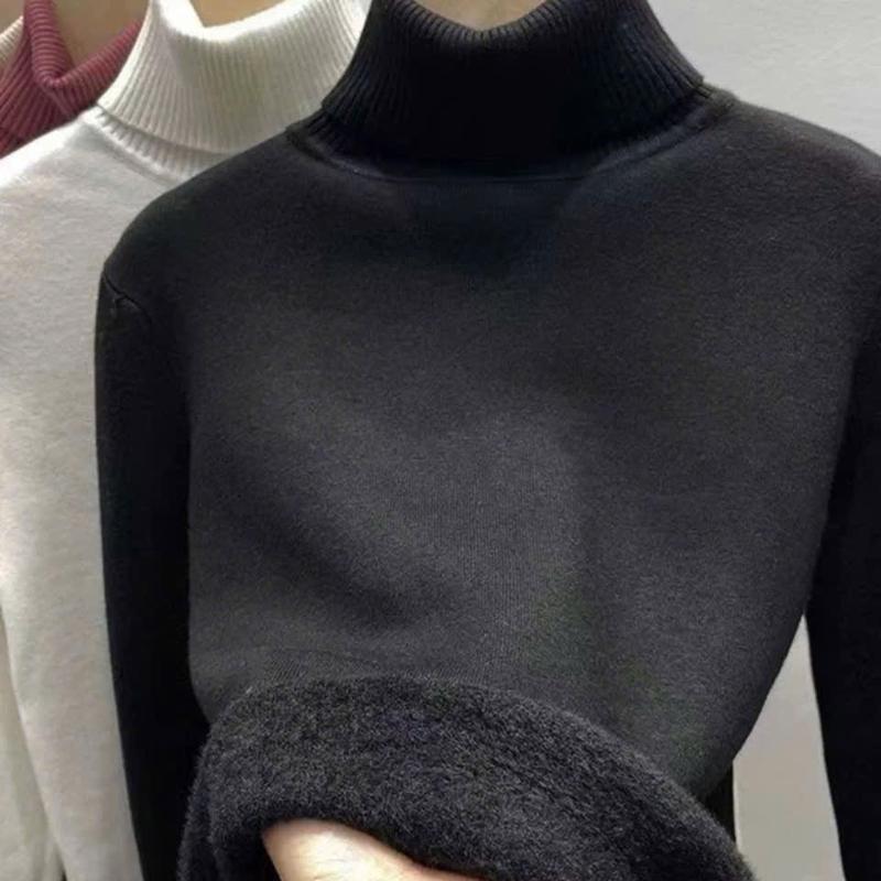 Áo len giữ nhiệt cao cổ lót lông cực ấm nam nữ phong cách Hàn Xẻng hàng QC-TD090 áo len