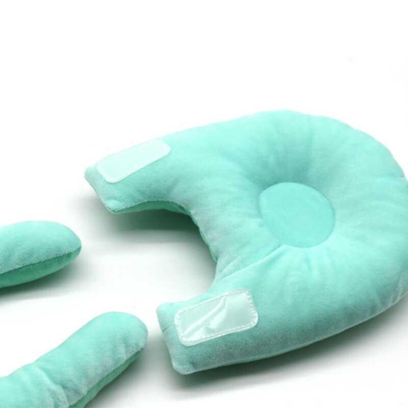 Pillow Blue Grey Pink Crystal Velvet Breastfeeding Stand Multi functional Fixed Head Bottle 3