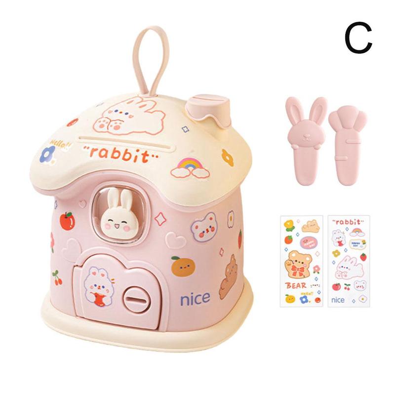Product Introduction of Cute Cartoon Small House Money Bank Children's Gift Jar Savings B2D1 43