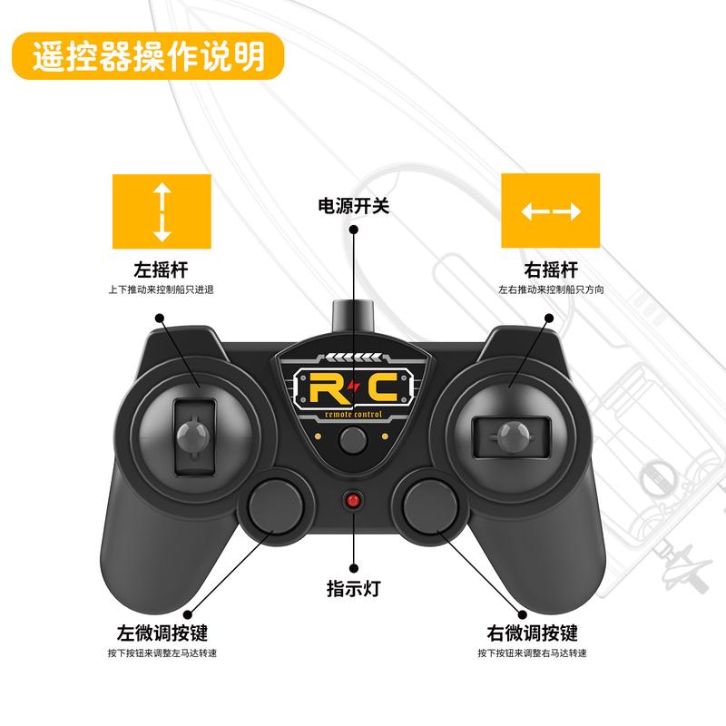 Product Introduction of Cross-Border Toy Show High-Speed Electric Remote Control Speedboat Children's Water Sports Long Endurance Remote-Control Ship Chenghai's Toy 17