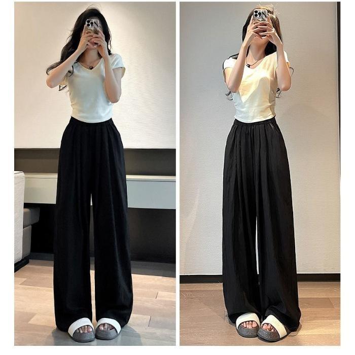 [COMBO 02 QUẦN ĐŨI MỀM] Quần Ống Rộng Nữ Chất Vải Đũi Dáng Suông Kiểu Quần Unisex Cạp Cao Lưng Cao 4 Màu Ong Women Pants - Meily