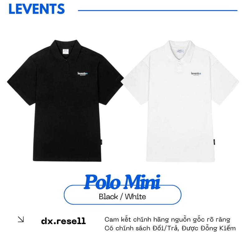 Áo thun có cổ LEVENTS MINI POPULAR POLO/ BLACK- WHITE Menswear Top Menswear Top