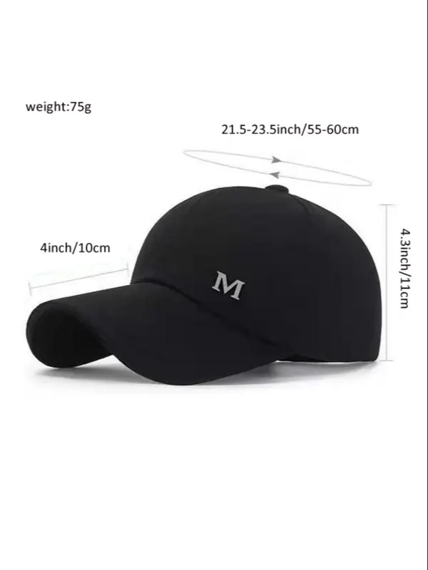 Unisex Casual Trendy Letter Decor Baseball Cap, Street Style Sportive Baseball Cap, Fashion Hat for Men & Women for All Season 8