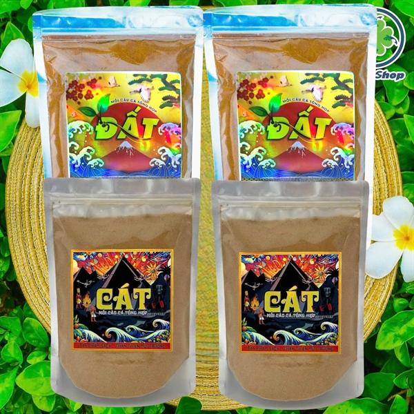   CHÌ LÁ SHOP  COMBO 4 GÓI MỒI   2 ĐẤT + 2 CÁT  - Mồi Câu Cá Tổng Hợp 