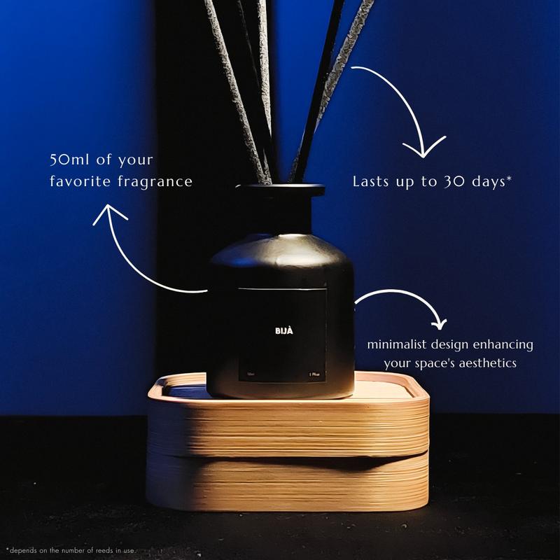 Bijà - Reed Diffuser/Pengharum Ruangan 50ml (Long-lasting Scented Gift untuk Kamar atau Ruang Kerja) | Essential Fragrance oil - Flower Bath 3