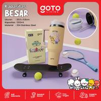 Gambar Goto Living X Mak San [Paket Bundling 2 In 1] Botol Minum Tumbler BT21 Sport Tahan Panas Dingin 1200ML + Sling Bag Tas Selempang Wanita Rajut #CR - D7 BLACK dari Goto Living Kota Tangerang 3 Tokopedia