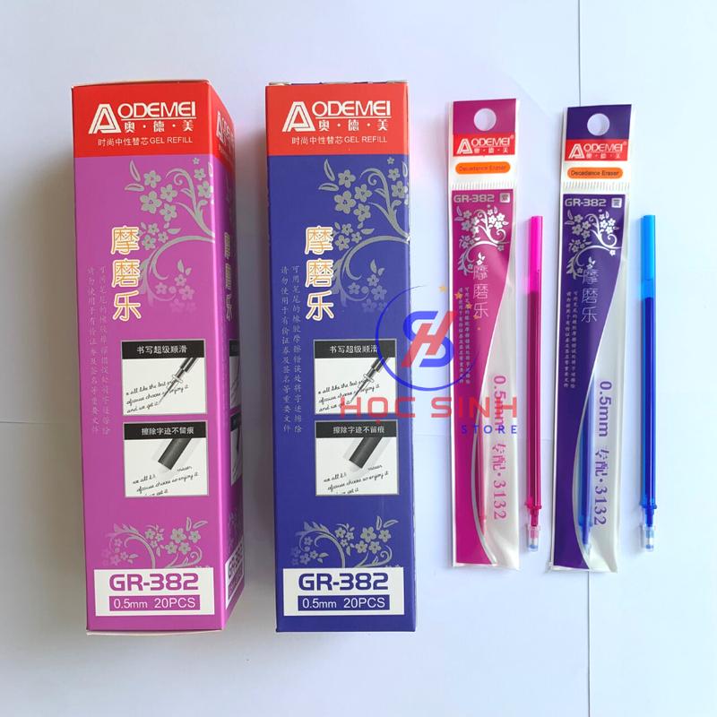 Hộp 20 Ruột Bút Gel Xóa Được AODEMEI 0.5mm Chiều Dài Mực 9.3cm Không Dùng Được Cho Các Mẫu Bút Gel Xóa Được Dạng Bấm