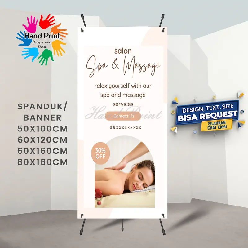 Spanduk Banner MMT Paket Promo Spa Massage Pijat Lulur Perawatan Kecantikan 3