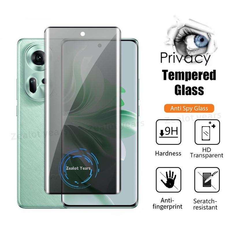 Product Introduction of Kính Cường Lực Bảo Vệ Màn Hình Riêng Tư, Reno11Pro, Dành Cho Oppo Reno 11, 10, 9 Pro Toàn Cầu, Reno11 5G, 11Pro, 10PRO +, 9PRO +, Bề Mặt Cong Bao Phủ Toàn Bộ, Chống Gián Điệp, Thích Hợp Cho Điện Thoại Di Động 16