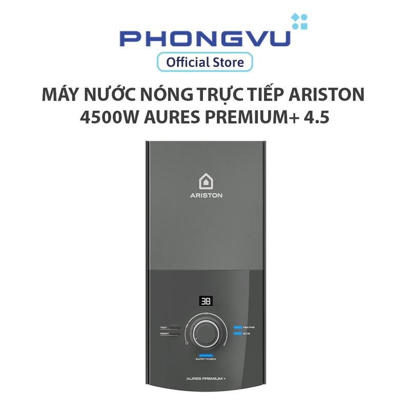 Máy nước nóng trực tiếp Ariston 4500W AURES PREMIUM+ 4.5 - Bảo hành 24 tháng