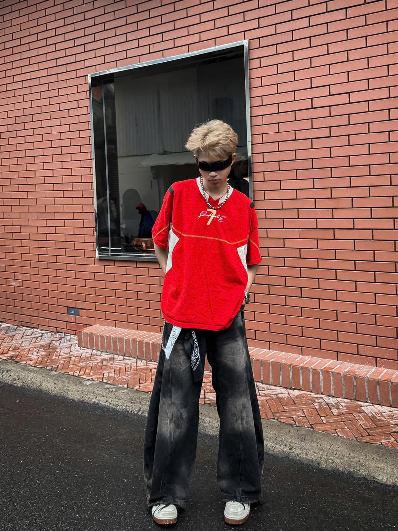 Product Introduction of Áo Phông boxy block core bóng đá retro thể thao phối màu jersey tay lỡ oversize form rộng unisex cặp đôi bóng chày px pandax polime Menswear Nam 24