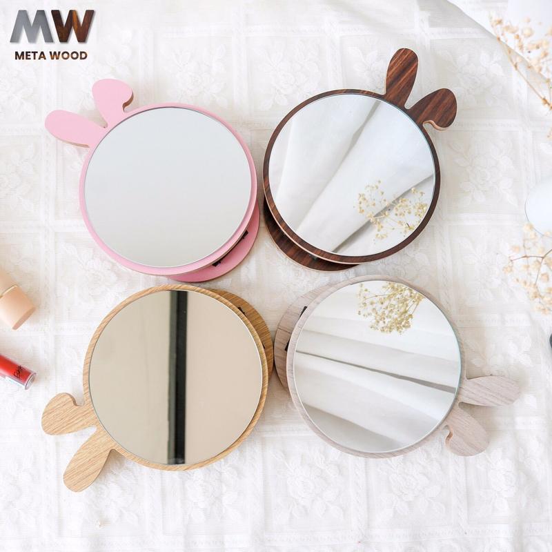 Gương trang điểm Nghệ Thuật để bàn METAWOOD makeup mirror art có Pat điều chỉnh gấp gọn tiện lợi 0
