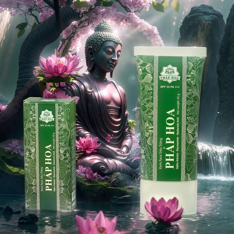 Kem Face Siêu Trắng - SPF 35+ , Mờ Thâm Nám Tàn Nhan - Thâm Đen, Thâm Đỏ, Vết Chân Chim, Đồi Mồi, Thâm Do Mụn Để Lại, Cấp Ẩm Sâu - Chống Già - Nâng tone 10 giờ Bền Màu, Kháng Nước