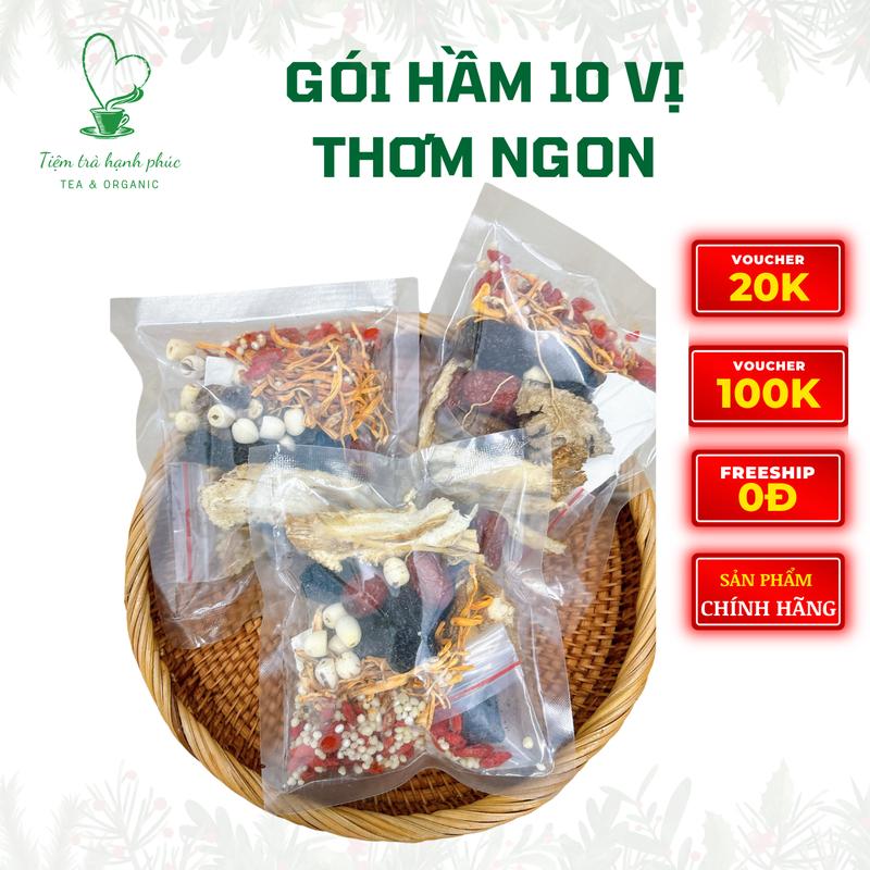 Gói Hầm 10 Vị thơm ngon - Bổ dưỡng - Có thể hầm canh, chưng yến, nấu cháo, ăn lẩu Food Gia Vị Bột