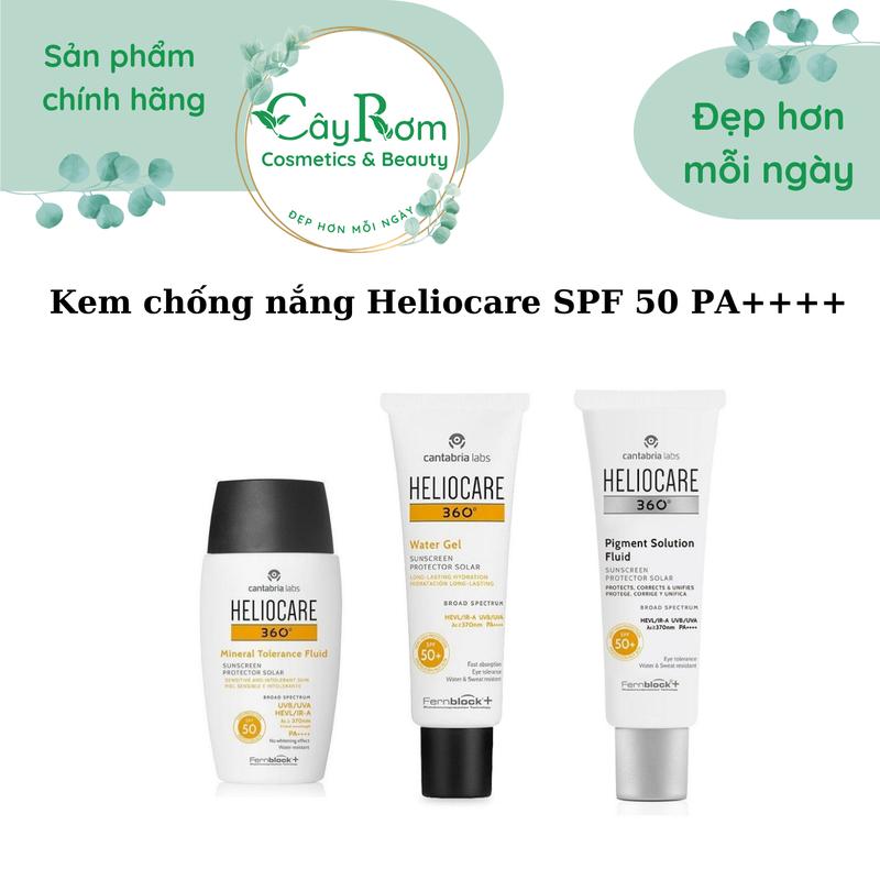 [Heliocare] Kem chống nắng SPF 50 PA+ 50ml - Skincare Sunscreen Sun Cream Chăm Sóc Da