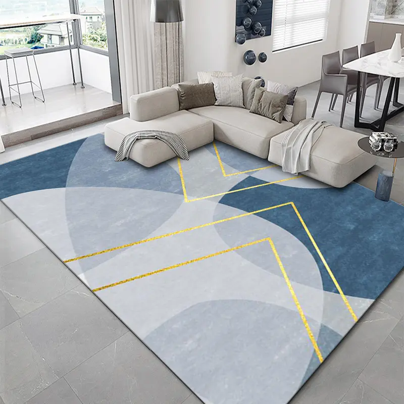Thảm Phòng Khách, In 3D, Giá Cả Phải Chăng, Phong Cách Sang Trọng, Thiết Kế Hiện Đại Và Đơn Giản, Thích Hợp Cho Bàn Cà Phê, Thảm Văn Phòng, Có Thể Giặt Được, Cỡ Lớn, Thảm Trang Trí, Chất Liệu Mềm Mại