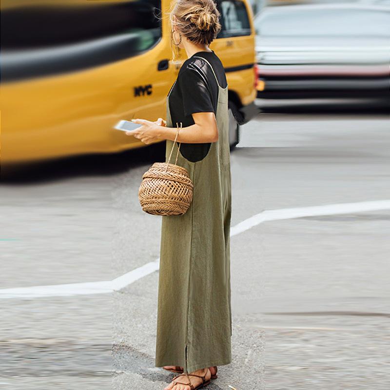 Product Introduction of 2024 new beautiful women's loose jumpsuit, casual jumpsuit Overalls Lady Basic Fitted Minimalist Sleeveless Womenswear Lingerie Comfort 7