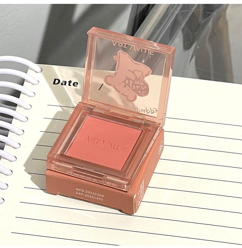 Product Introduction of Cute Dog Repair Monochrome Blush Natural Matte Repair Tender Girl Versatile Low Saturation Vitality Blush Mud Rouge Makeup 9