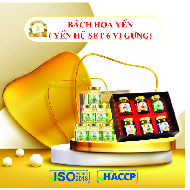 [YVNN] YẾN HŨ VỊ GỪNG (BÁCH HOA YẾN NGUYÊN CHẤT LÊN ĐẾN 65% TƯƠNG ĐƯƠNG 10Gram YẾN) 1