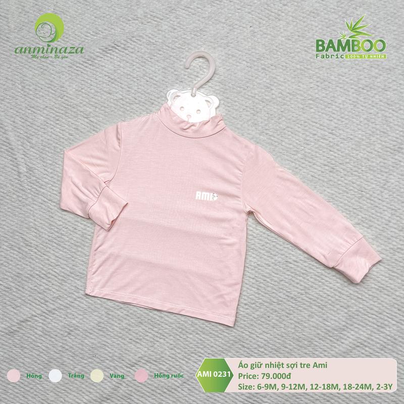 Áo giữ nhiệt cho bé Anminaza vải sợi tre Petit mềm mịn co dãn giữ nhiệt cực tốt - AMI0231 8