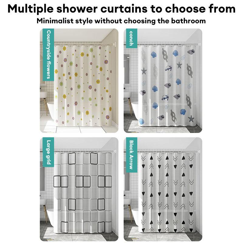 Product Introduction of Bathroom Waterproof Shower Curtain, Mildew Proof Curtain, Door Curtain, Air Conditioning Partition Curtain, Hanging Curtain, No Need To Drill Holes 17