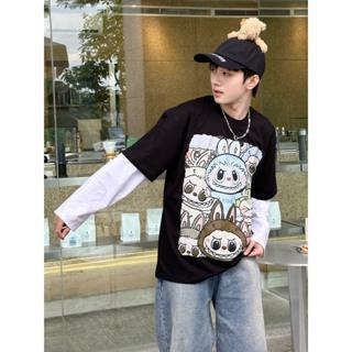 Áo thun  LABUBU phông unisex form rộng local brand nam nữ cổ tròn oversize AT16 4