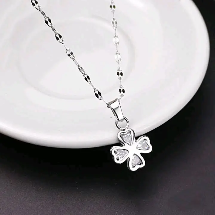 Dây chuyền nữ inox lá me cỏ 4 lá Chain Jewelry