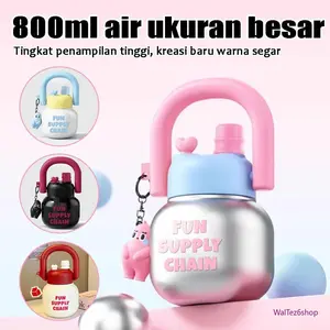 Gelas Minum Travel Khusus Anak & Dewasa, 1000ml Tumbler Plastik Anti Bocor, Desain Estetik, Ideal untuk Sekolah, Kantor, dan Olahraga