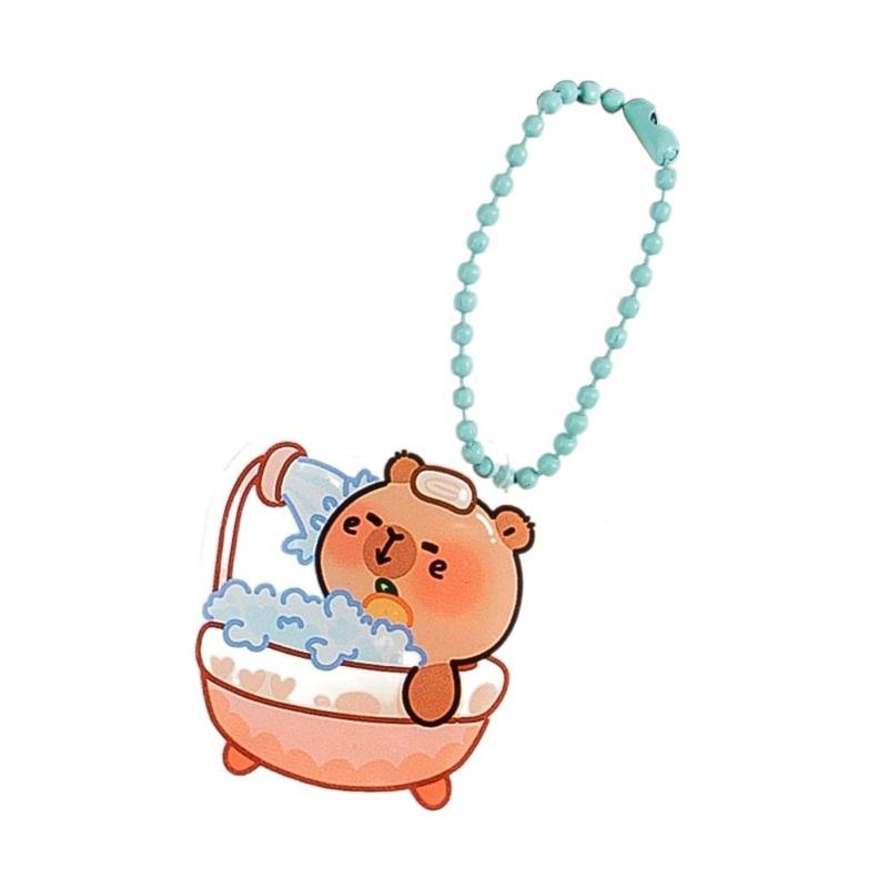 Dây Chuyền Chìa Khóa Capybara Đáng Yêu, Vip, Chất Liệu Acrylic, Móc Chìa Khóa Hoạt Hình, Phụ Kiện Túi Xách, Mặt Hàng Quà Tặng, Hàng Mới Về 6