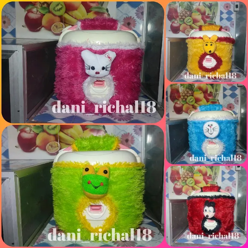 Sarung megicom karakter bulu rasfur / Sarung magicom bulu rasfur Biru Hijau 0