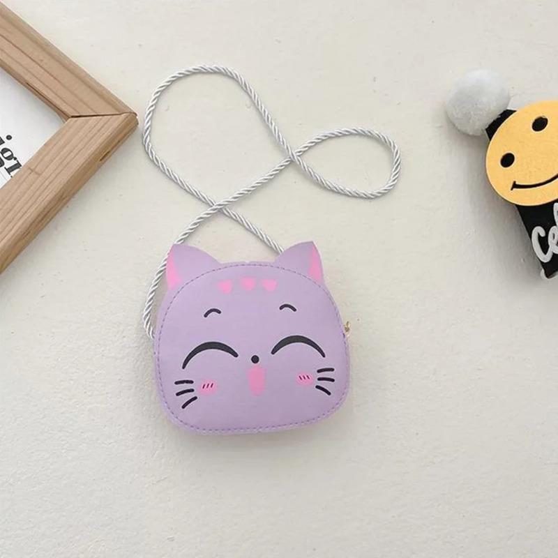 Product Introduction of New cartoon fashion children's bag Cute cat leisure crossbody kindergarten baby coin purse Cartoon sweet small bag children hand 20