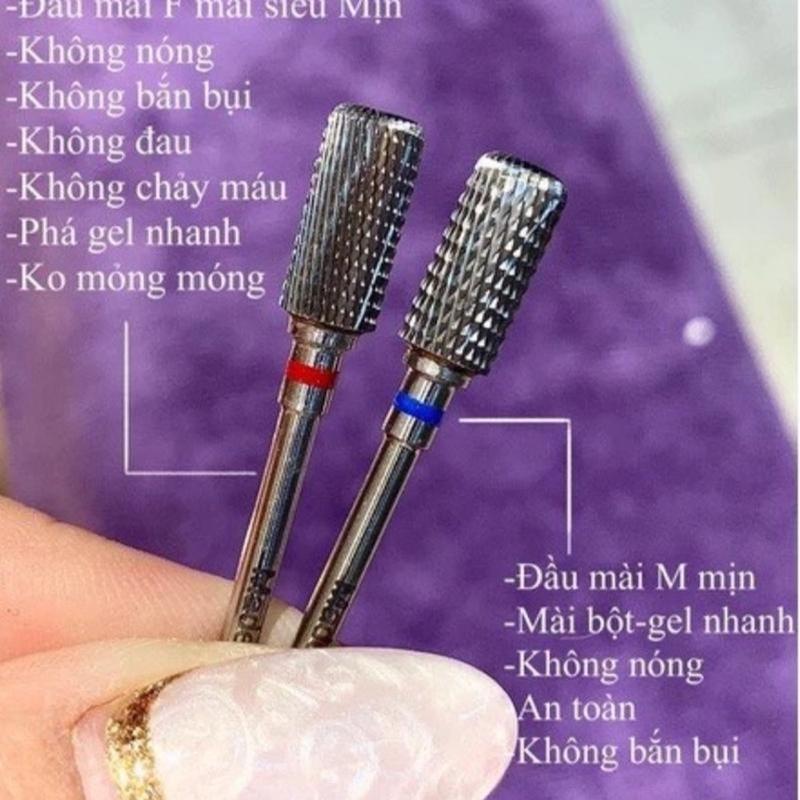  Đầu mài titan mỹ mịn siêu mịn phá sơn gel phá bột titan bo viền không nóng móng không bắn bụi làm nail 